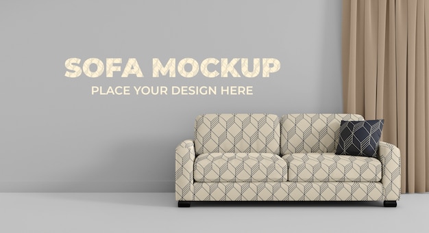 PSD design de maquete de sofá