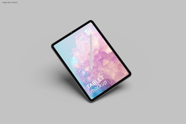 Design de maquete de tablet em renderização 3d