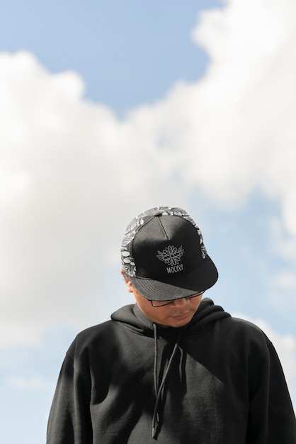 Design de maquete de tampa Snapback