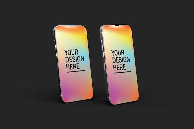 PSD design de maquete de tela de smartphone em psd