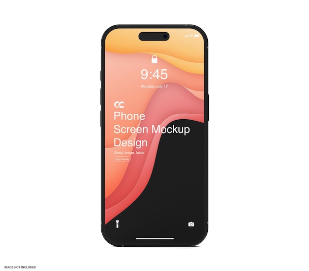 Design de maquete de tela de smartphone para branding