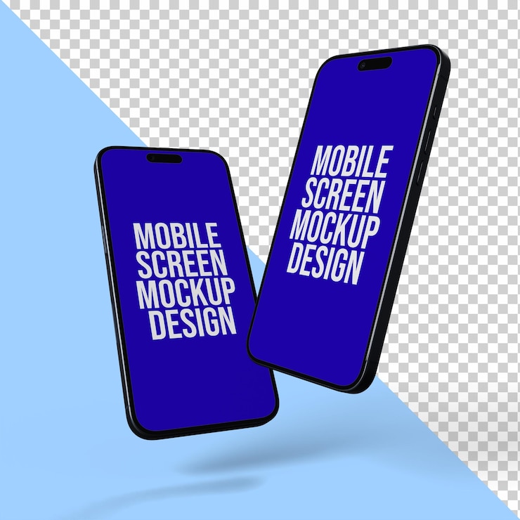 PSD design de maquete de tela móvel