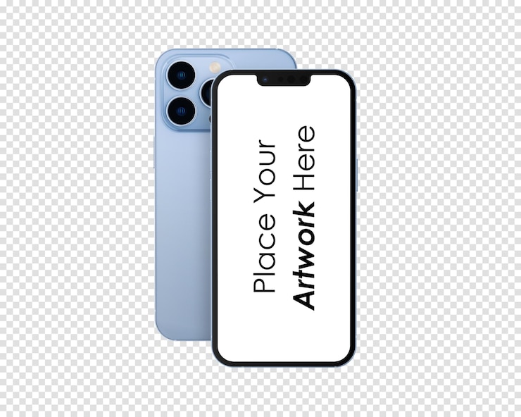 PSD design de maquete de telefone móvel