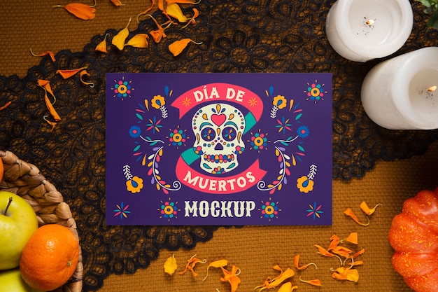 Design de maquete do altar do Dia de Muertos
