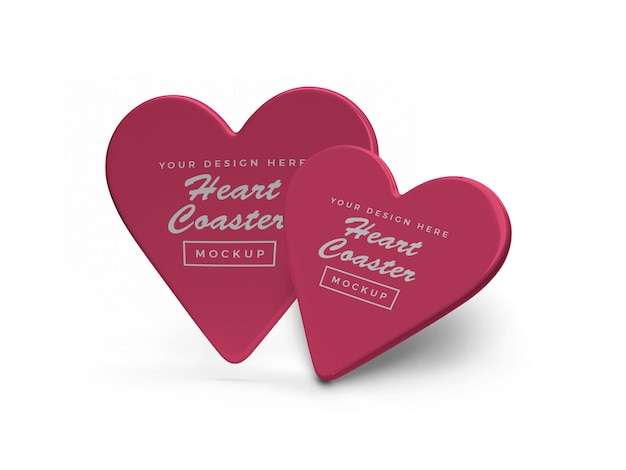 Design de maquete do valentine heart coaster