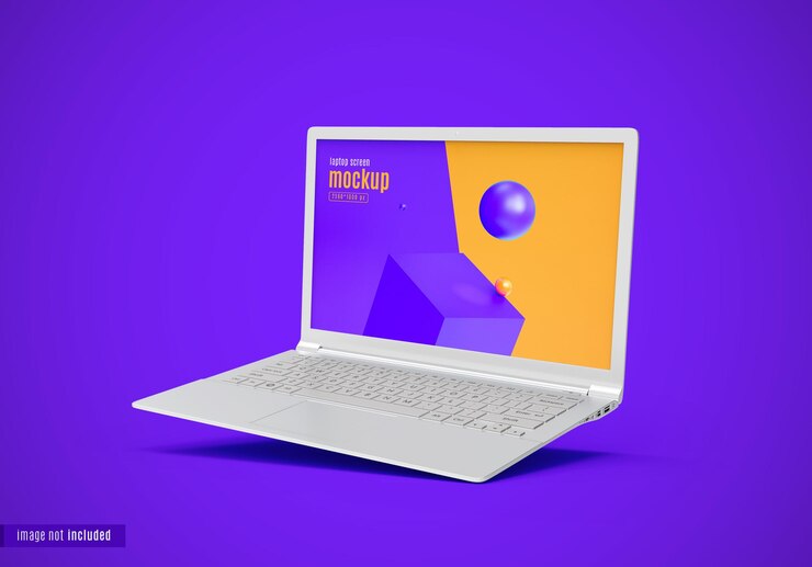 Design de maquete para laptop