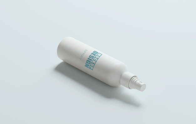 Design de maquete PSD de maquete de garrafa de spray