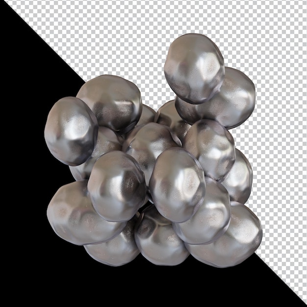 PSD design de material de argila de metal futurista de forma geométrica abstrata renderização em 3d