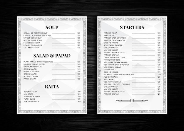 PSD design de menu de tema cinza elegante