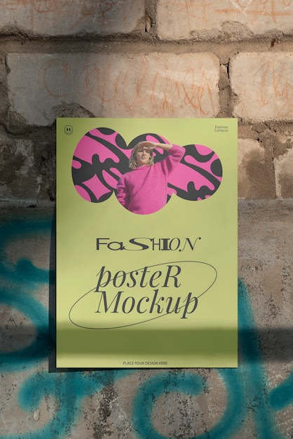 PSD design de mock-up de cartaz com fundo grunge abstrato
