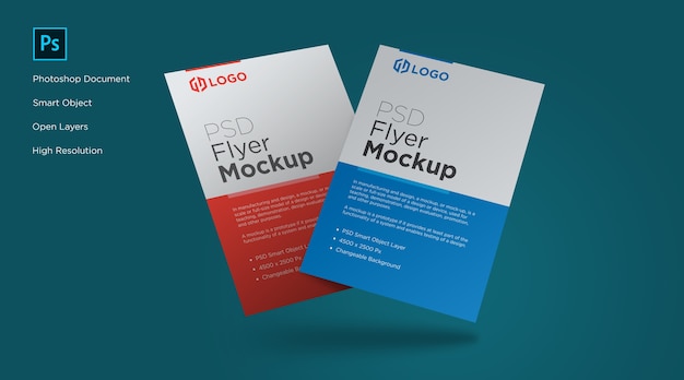 Design de mockup de panfleto e pôster