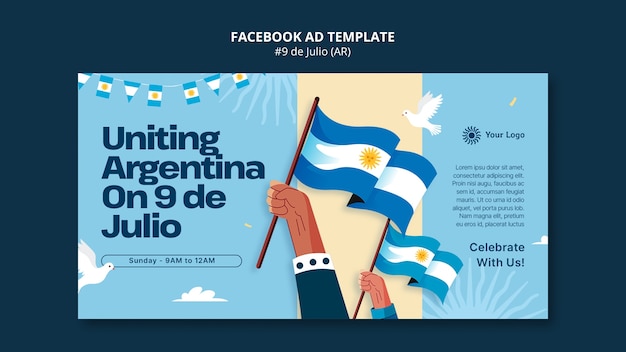 design de modelo de 9 de julho