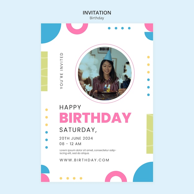 Design de modelo de aniversário