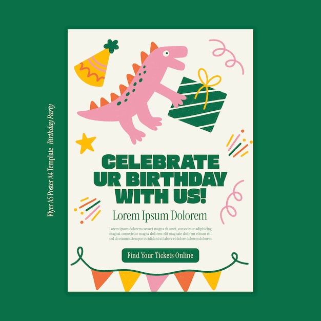 Design de modelo de aniversário