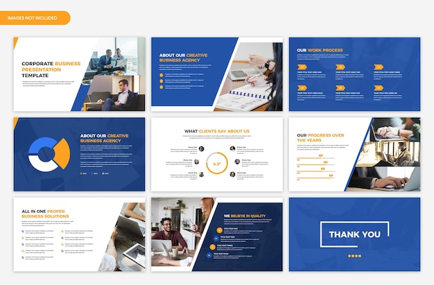 Design de modelo de apresentação de negócios corporativos