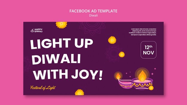 PSD design de modelo de diwali