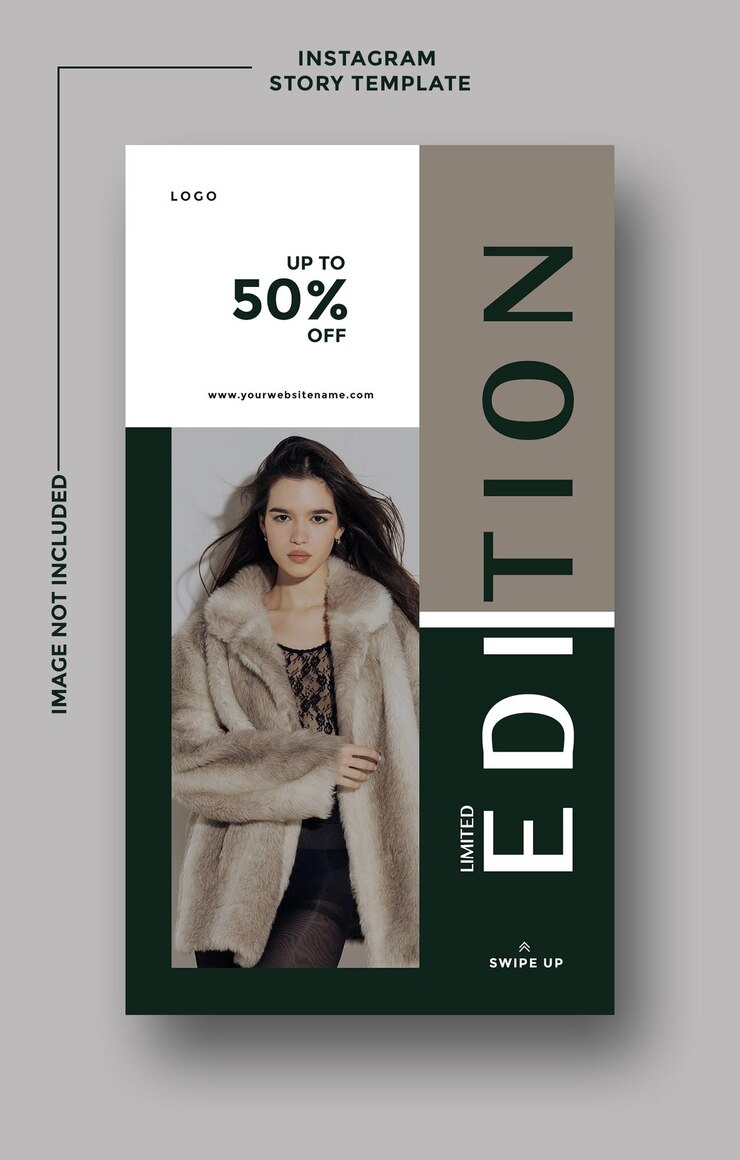 PSD design de modelo de folheto de moda