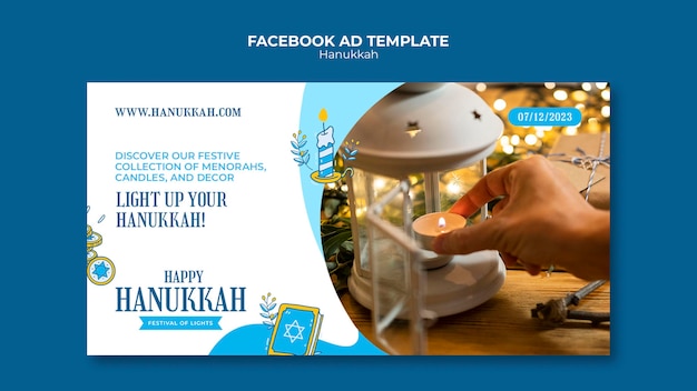 PSD design de modelo de hanukkah