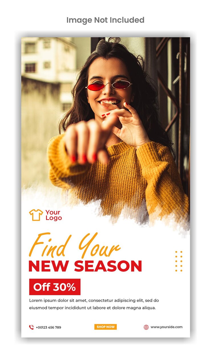 PSD design de modelo de história do instagram de mídia social da nova temporada