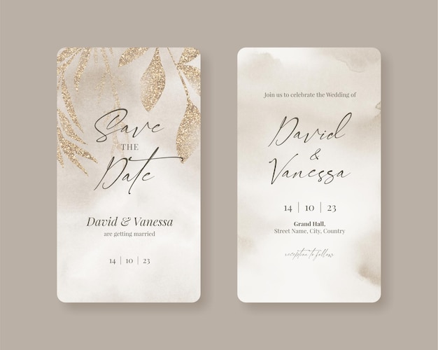 Design de modelo de histórias de casamento floral do instagram