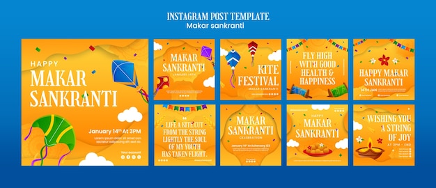 PSD design de modelo de makar sankranti