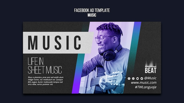 PSD design de modelo de música