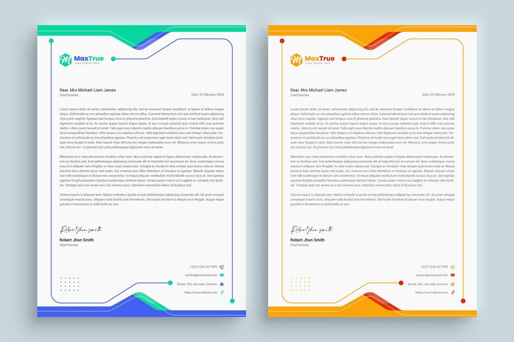 PSD design de modelo de papel timbrado criativo de negócios