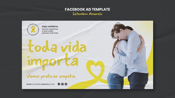 PSD design de modelo de setembro amarelo