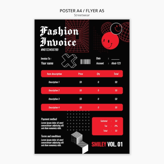 PSD design de modelo de streetwear