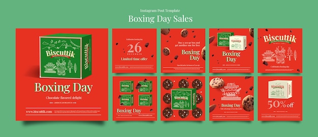 PSD design de modelo de vendas do boxing day