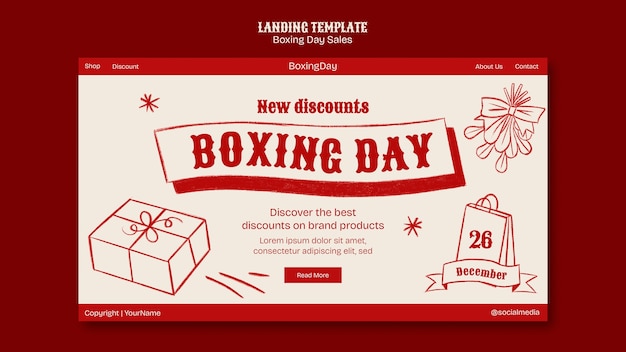 Design de modelo de vendas do Boxing Day