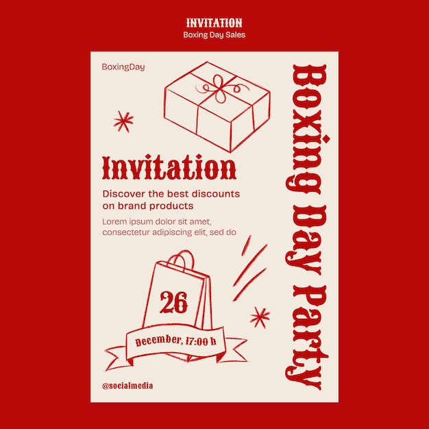 Design de modelo de vendas do Boxing Day