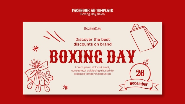 PSD design de modelo de vendas do boxing day