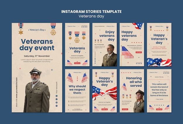 Design de modelo do dia dos veteranos