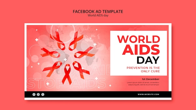 PSD design de modelo do dia mundial da aids