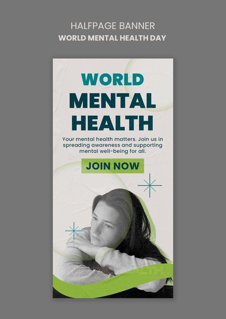 PSD design de modelo do dia mundial da saúde mental