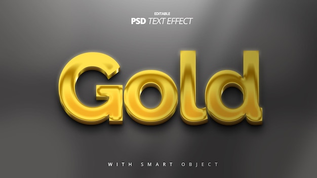 Design de modelo editável de efeito de texto brilhante dourado