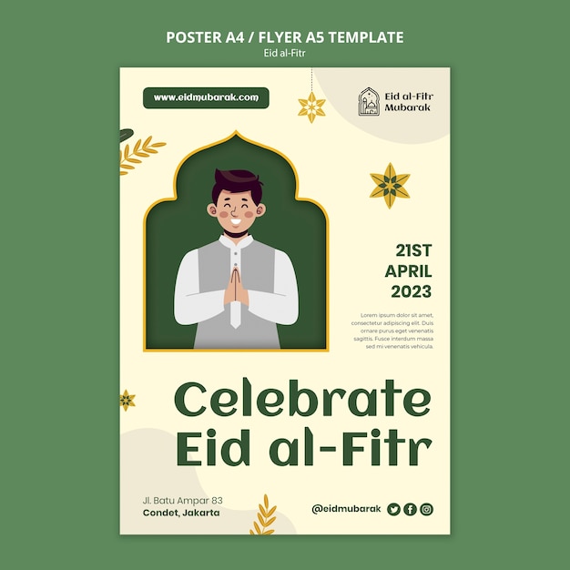 Design de modelo Eid al-fitr