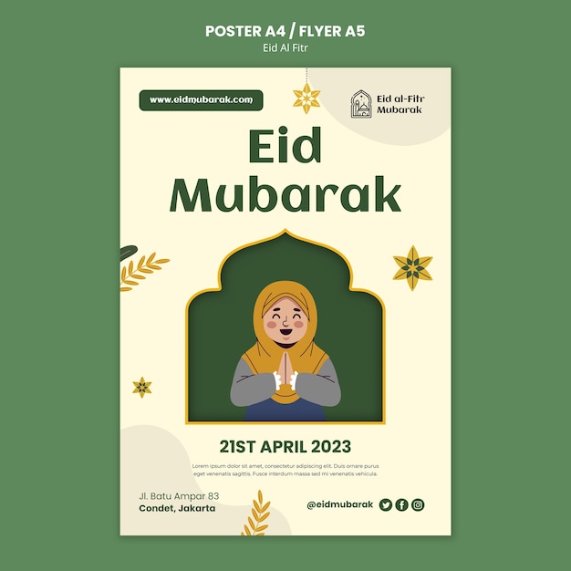 Design de modelo Eid al-fitr