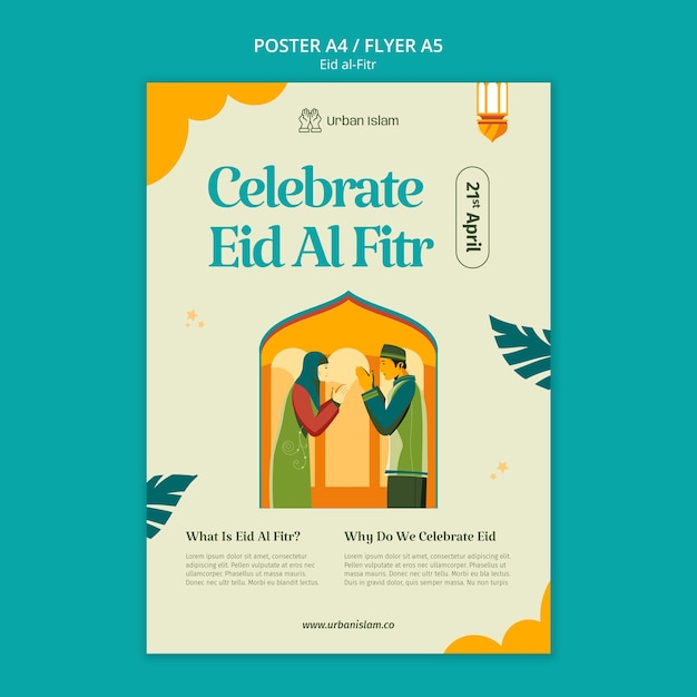Design de modelo Eid al-fitr