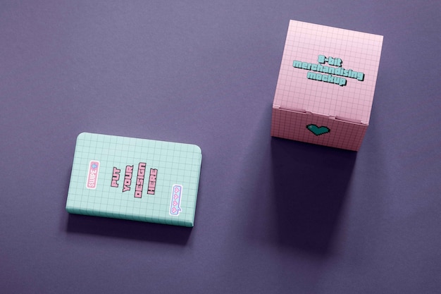 Design de notebook de merchandising de 8 bits