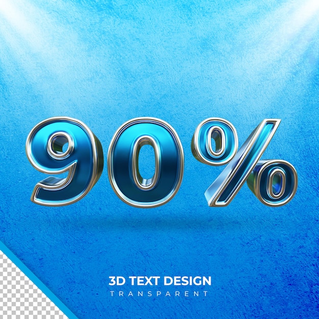 PSD design de números por cento 3d