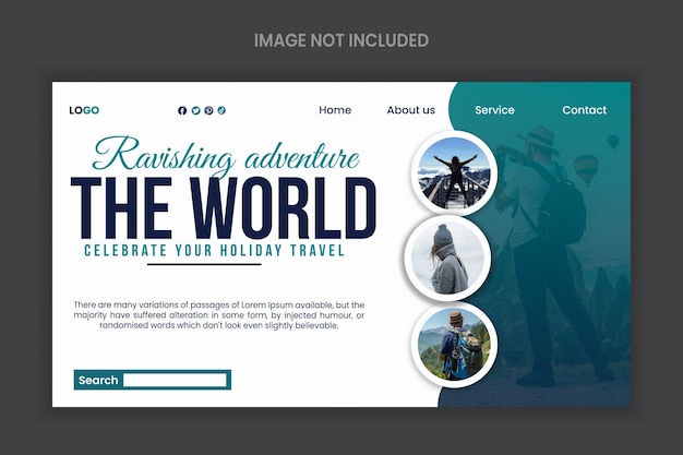 Design de página de destino de viagem para a sua agência de viagens