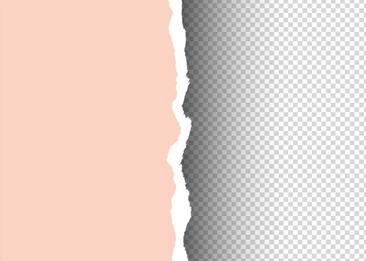 PSD design de papel rasgado amarelo vetorial em fundo transparente