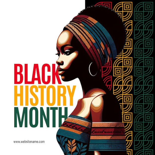 Design de postagem em mídia social do mês da história negra
