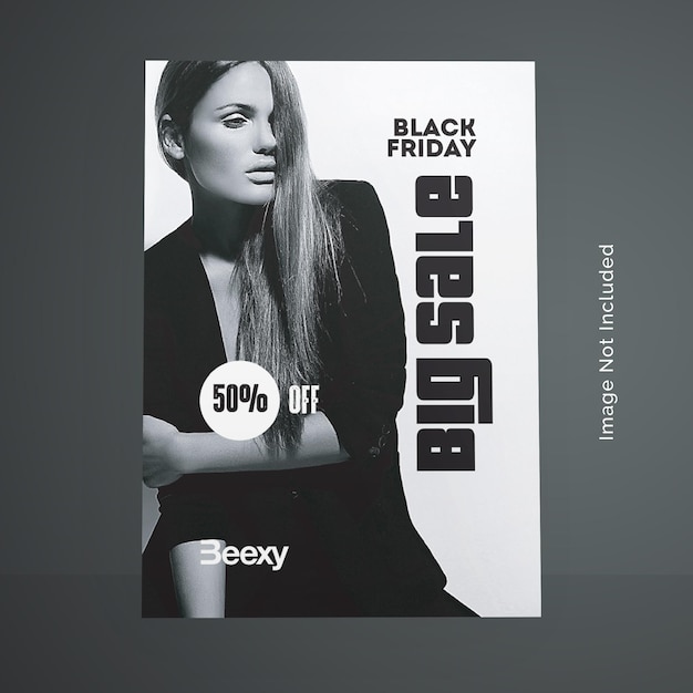 PSD design de pôster da black friday