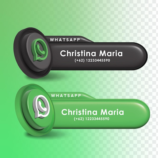 PSD design de promoção do whatsapp de renderização 3d