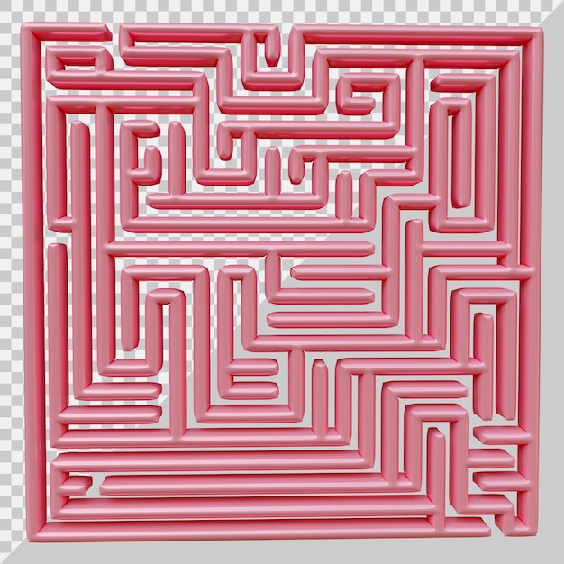 Design de quebra-cabeça de labirinto com estilo moderno 3d