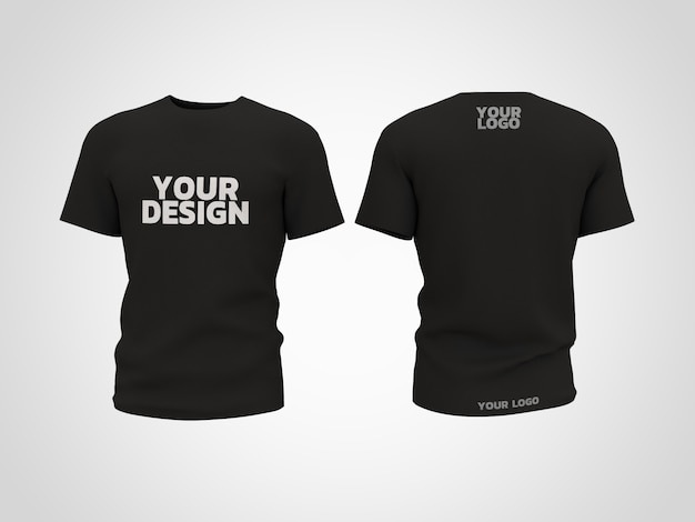 Design de renderização 3D de maquete de camiseta