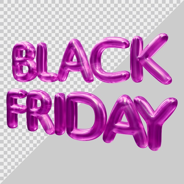 Design de texto de venda de sexta-feira negra com estilo moderno 3d